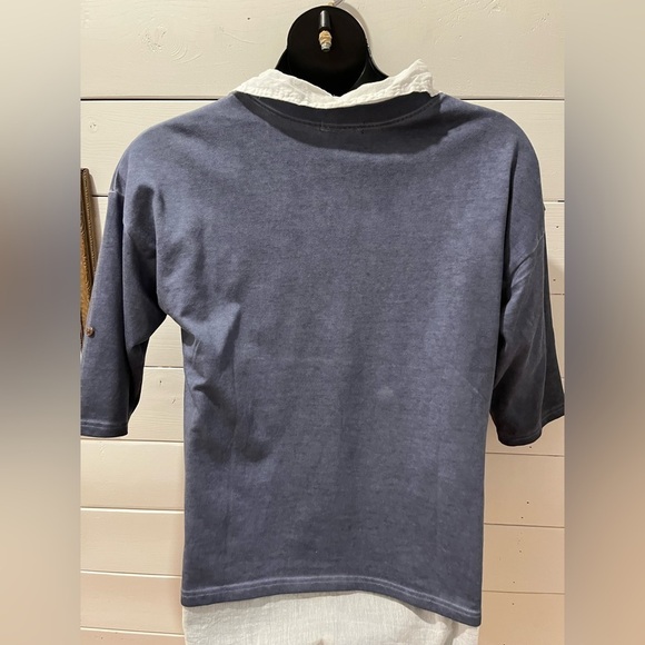 Claire France two-piece set: white blouse and a blue sweater size 1x - Picture 5 of 8